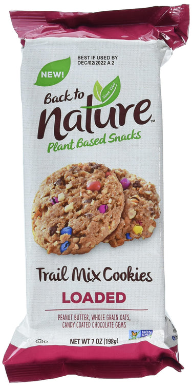 Back To Nature Non-Gmo Trail Mix Cookies, Loaded, 7 Ounce
